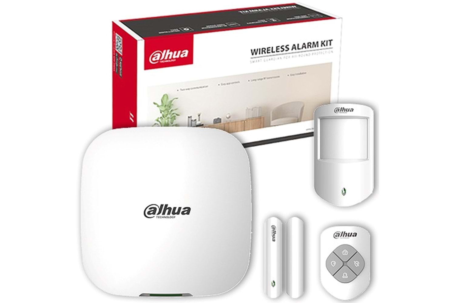 DAHUA ART-ARC3000H-03-W2 KABLOSUZ WİFİ ALARM SETİ DEDEKTÖR +M.KONTAK+KUMANDA